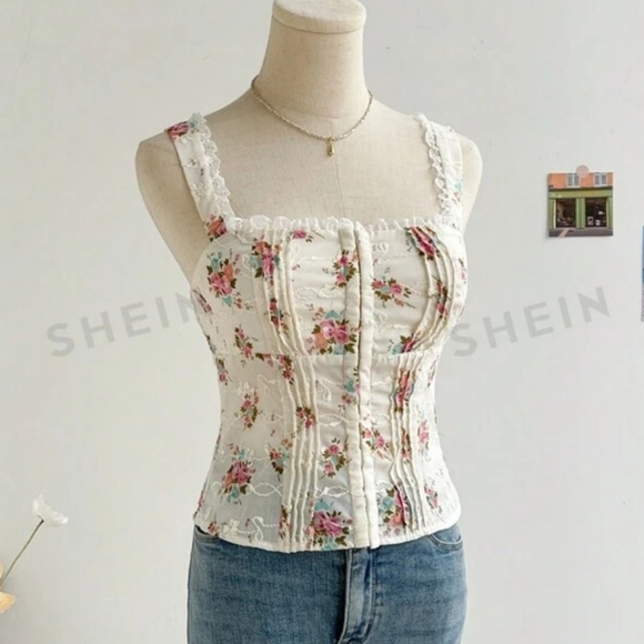 Floral Corset Top - Picture 7 of 8
